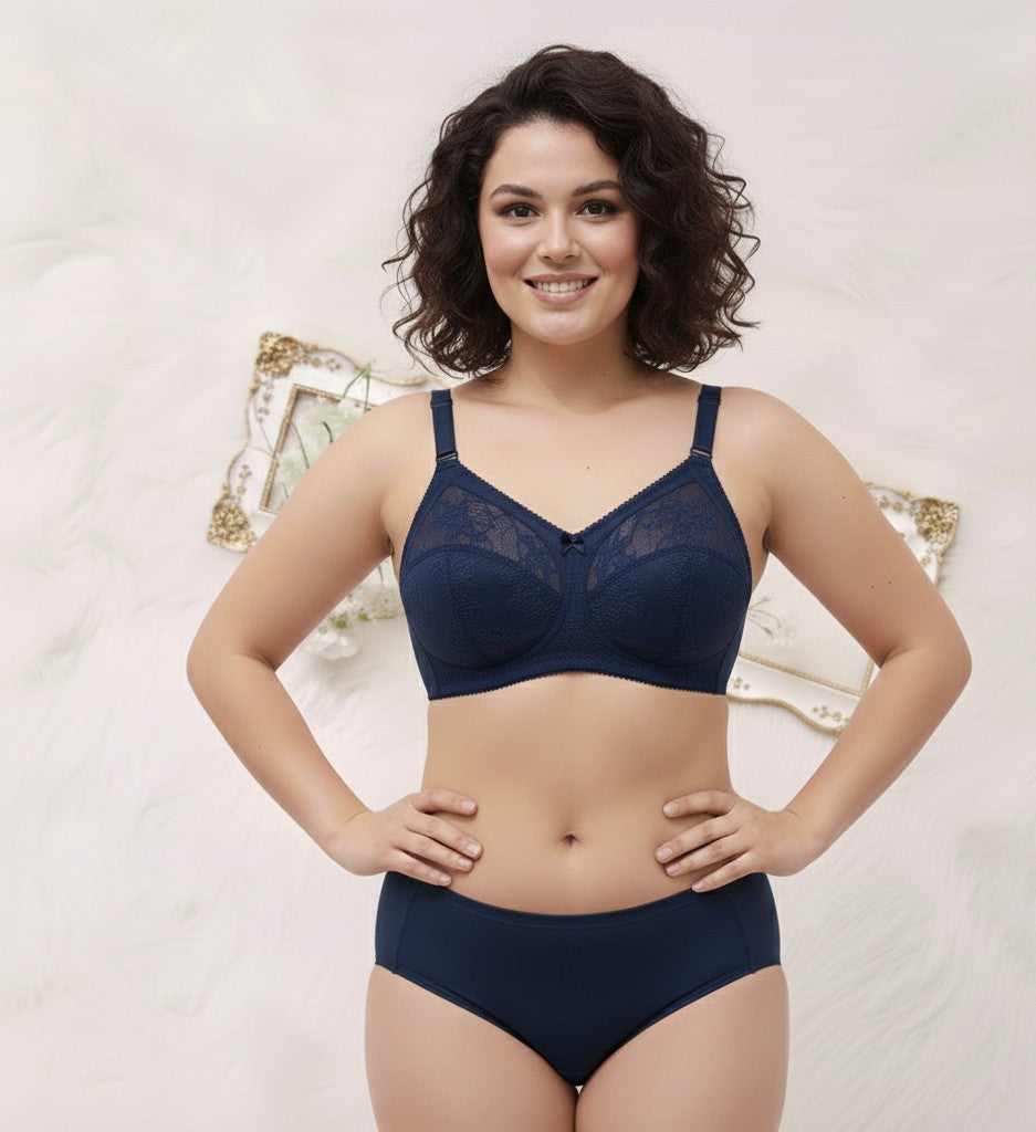Doreen |Women's Full Coverage Non-Padded Lace Comfort Bra