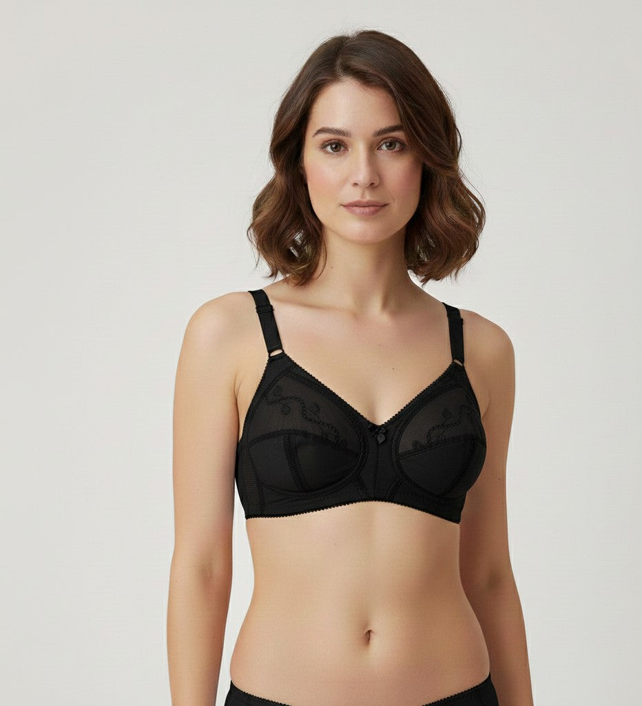 Seamless Comfort Cotton Bra | Wire-Free, Full Coverage Everyday Essential"