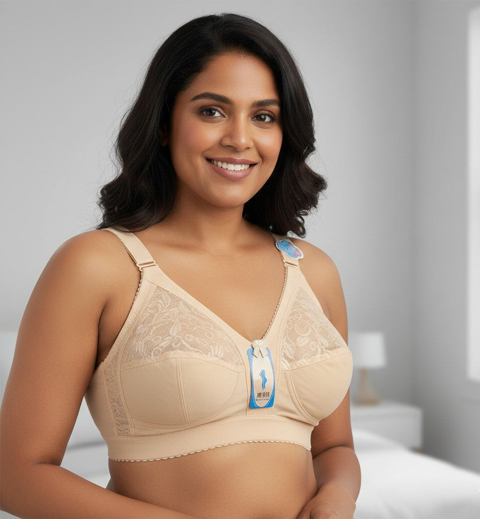 Capri Full Coverage  Bra with Lace Details - Non-Padded Everyday Comfort