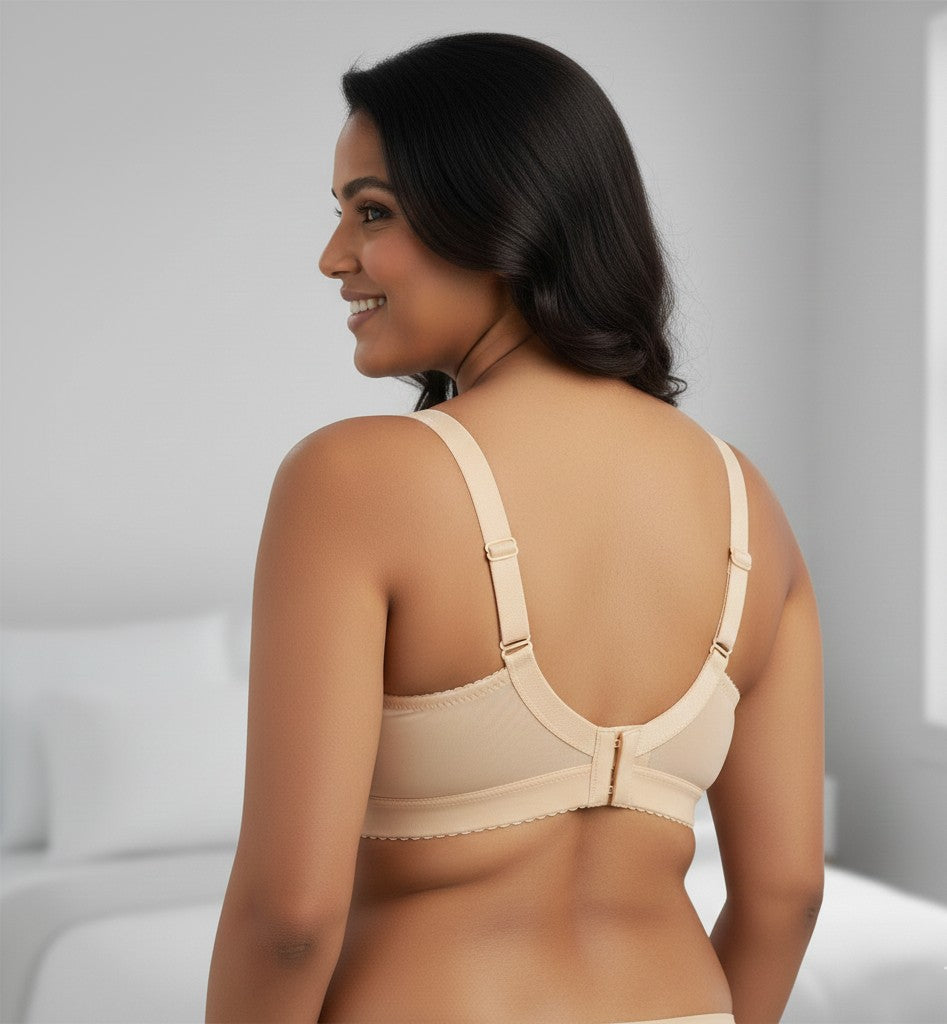 Capri Full Coverage  Bra with Lace Details - Non-Padded Everyday Comfort