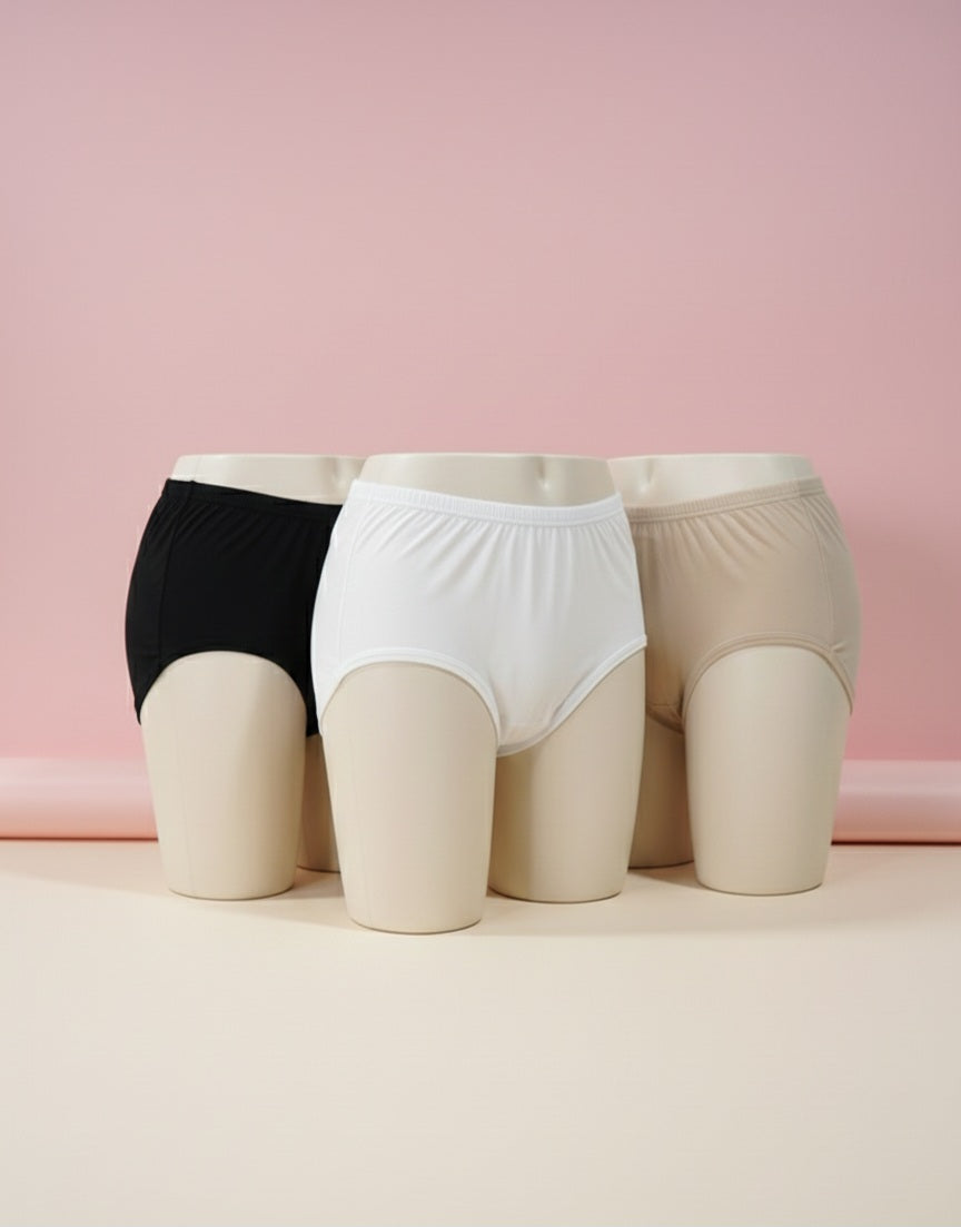 Women's Essential Lycra Cotton High-Rise Briefs – 3-Pack Multicolors