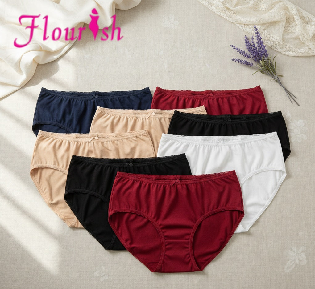 Flourish Pack of 3 Essential Breathable Cotton Panties