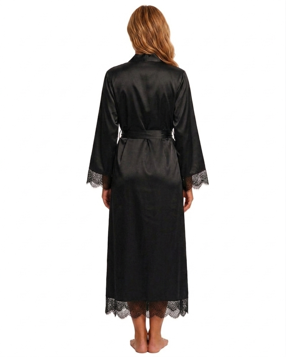 Satin Lace Long Robe