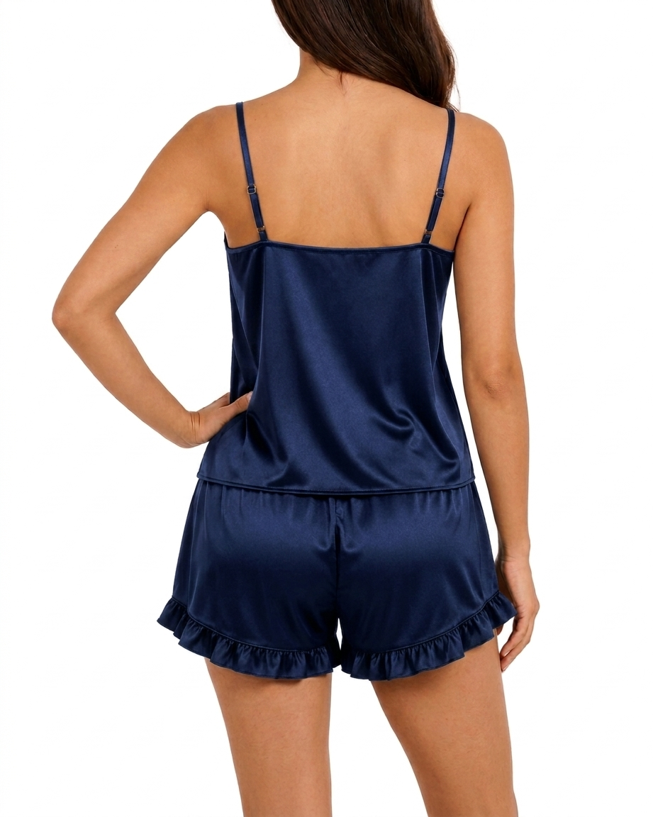 Satin Cami Top & Flowy Shorts Set