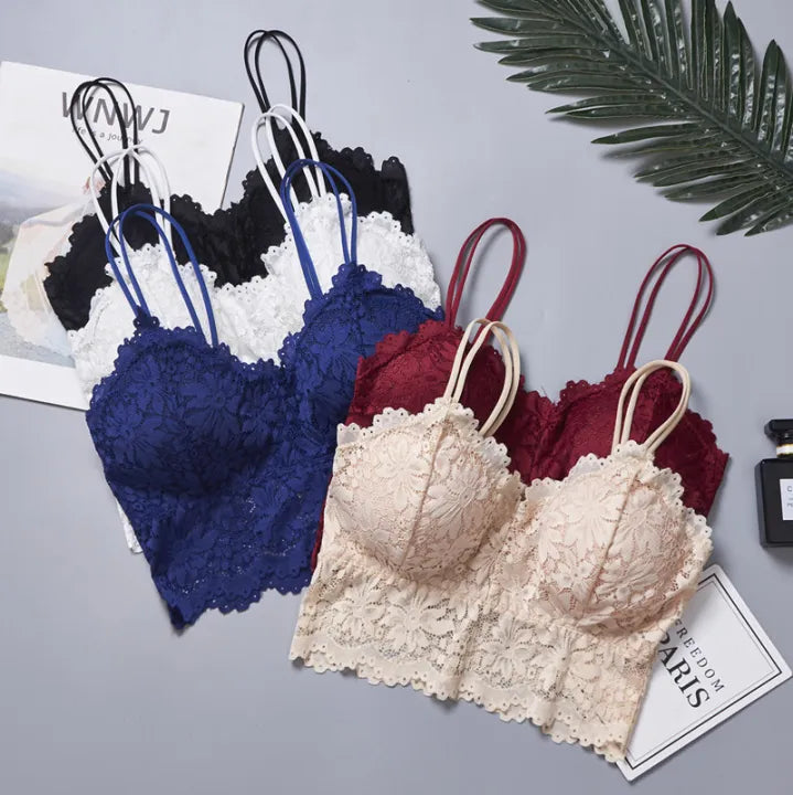 Floral Lace Longline Bralette