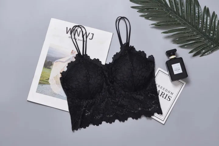 Floral Lace Longline Bralette