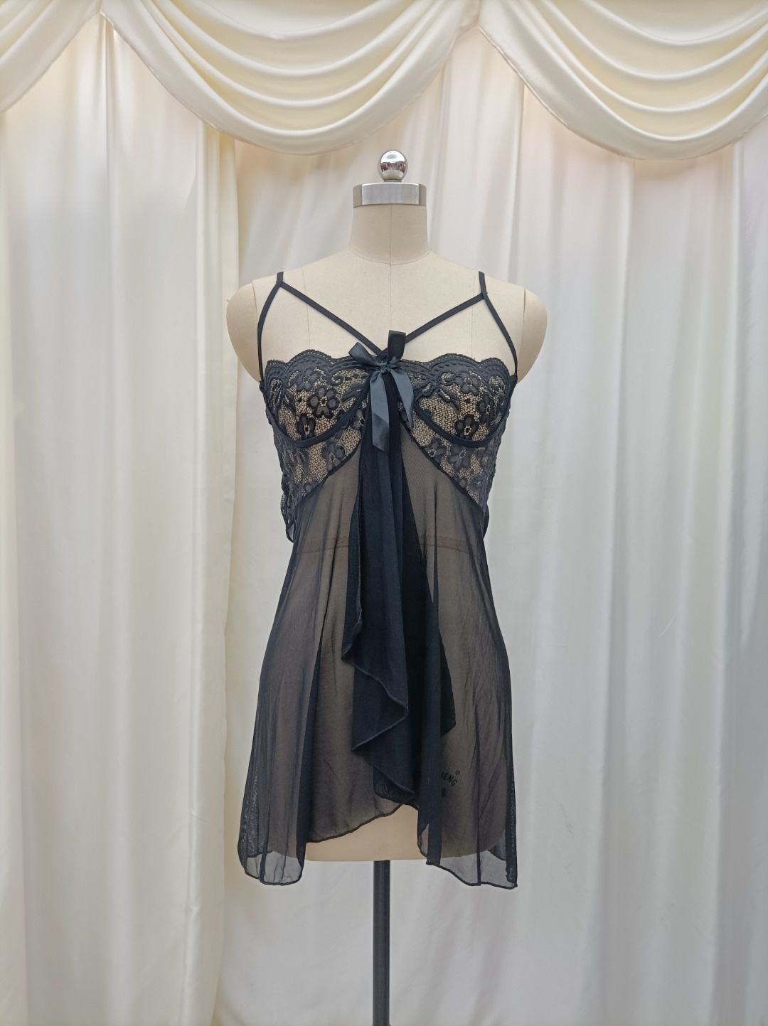 Criss-Cross Lace Babydoll