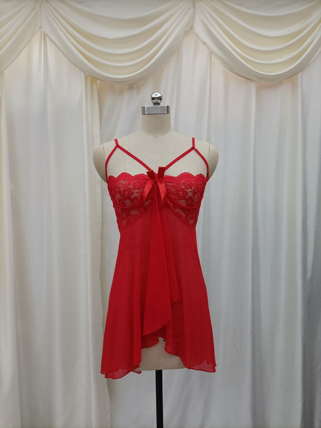 Criss-Cross Lace Babydoll