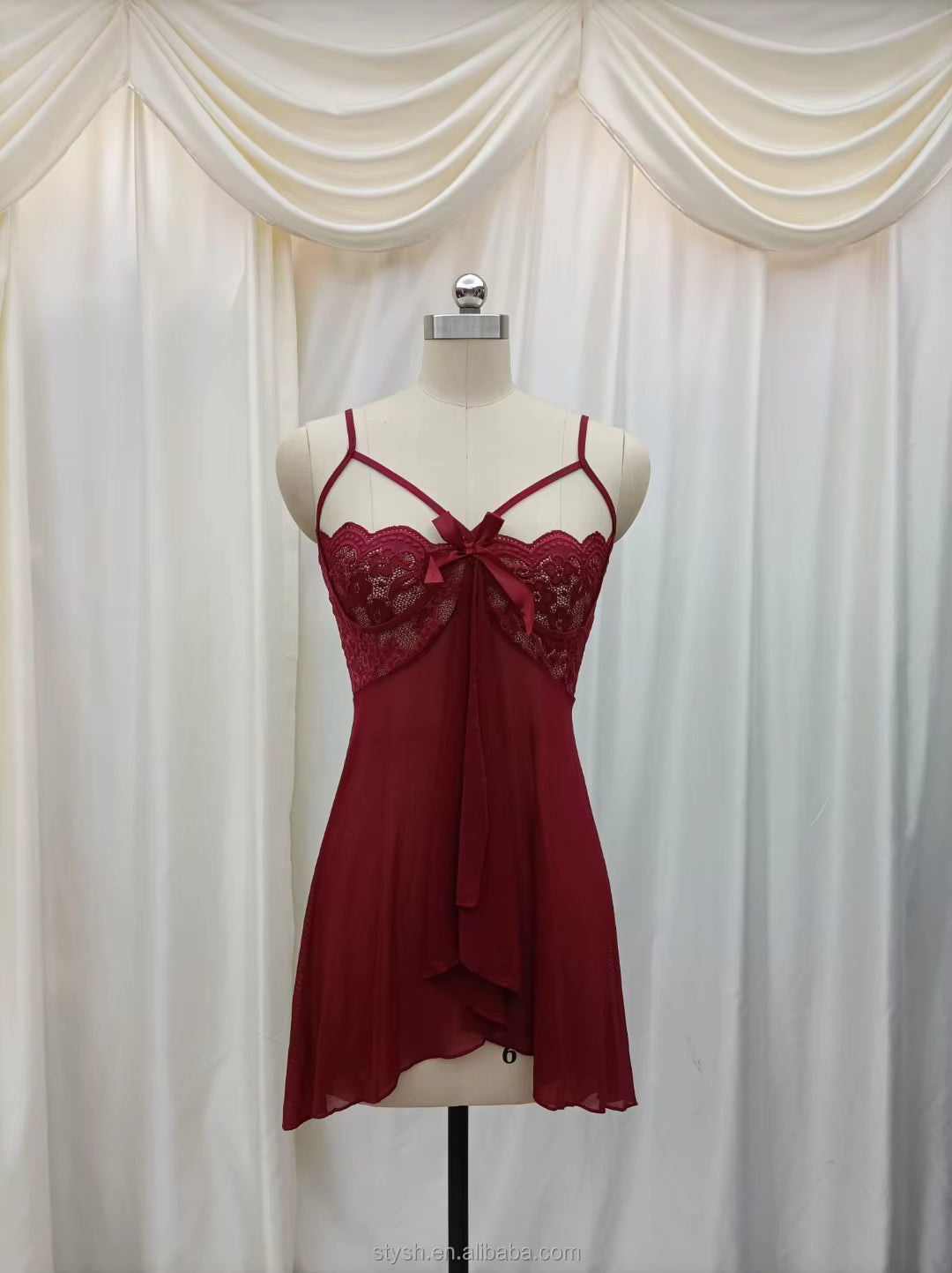 Criss-Cross Lace Babydoll