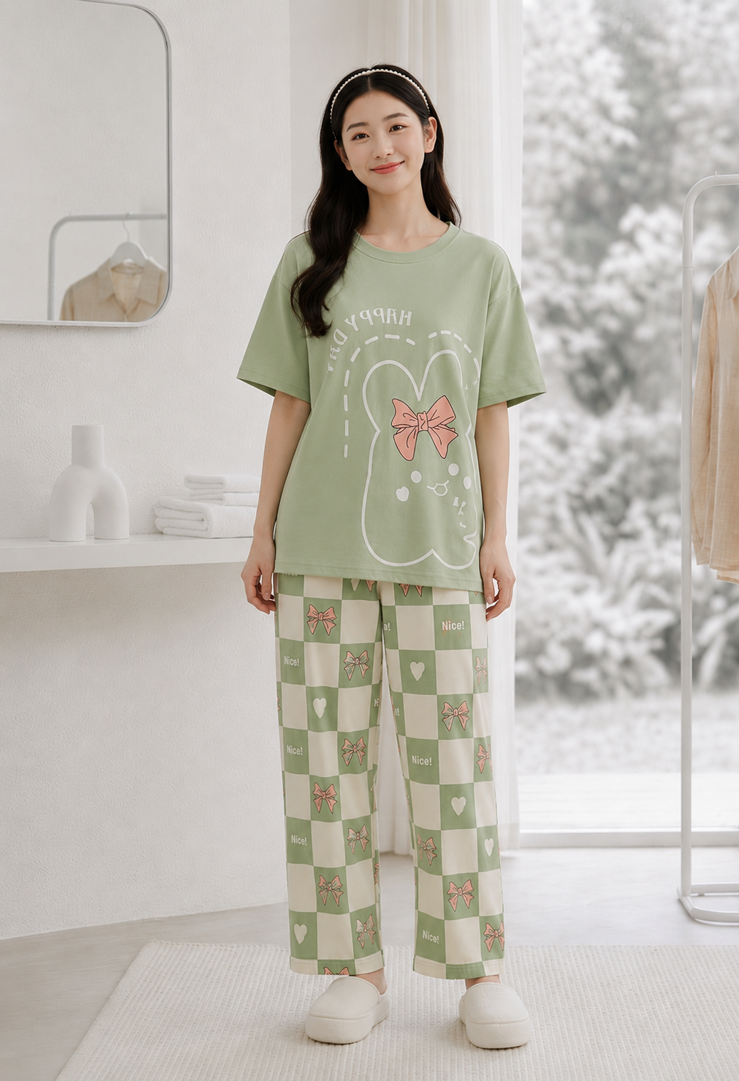 Wear Ease "Mint Bliss Pajama Set