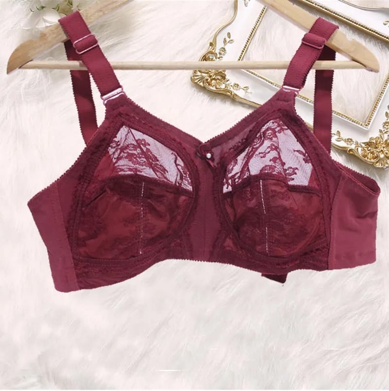 Doreen |Women's Full Coverage Non-Padded Lace Comfort Bra