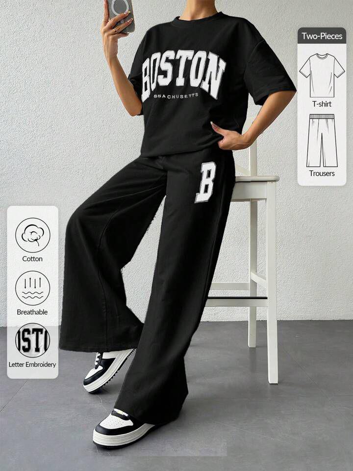 Wear Ease "Boston" Palazzo Lounge Set