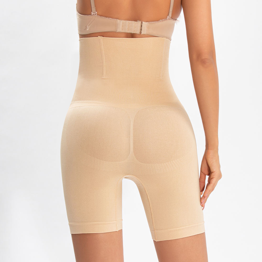 High-Waist Hook-and-Eye Sculpting Shapewear Shorts