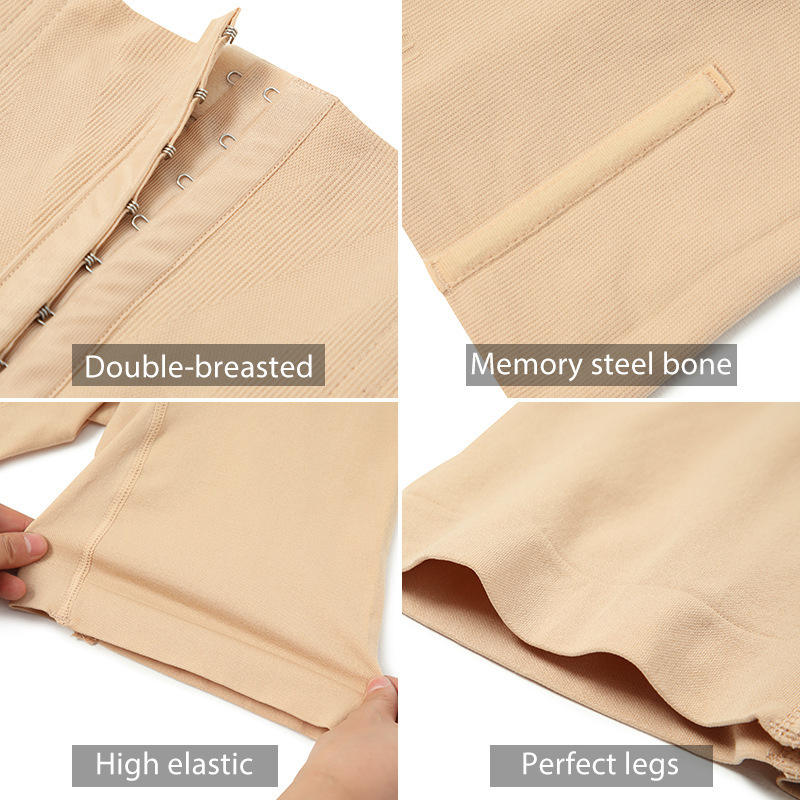 High-Waist Hook-and-Eye Sculpting Shapewear Shorts
