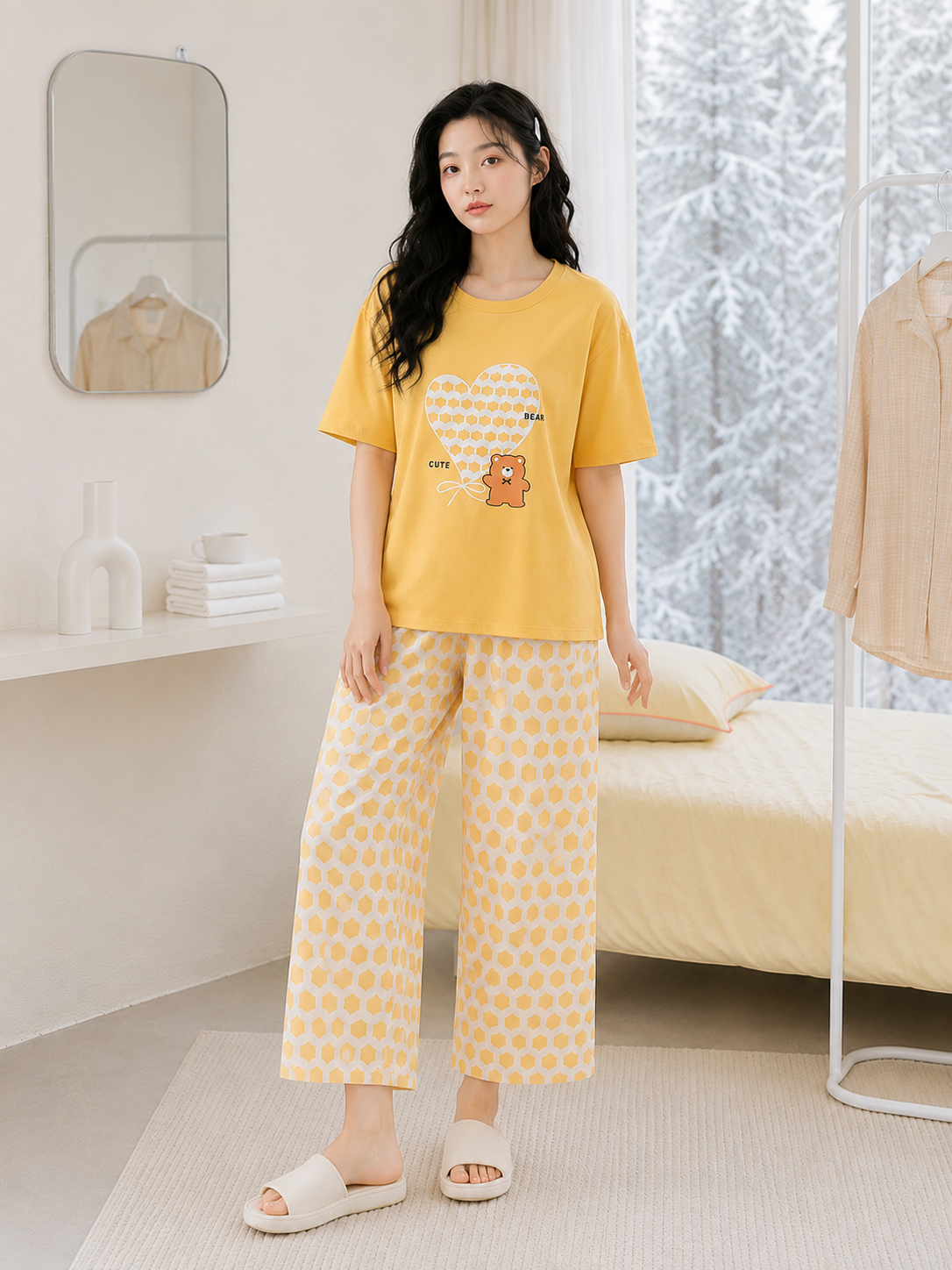 WearEase "Honey Bear" Pajama Set