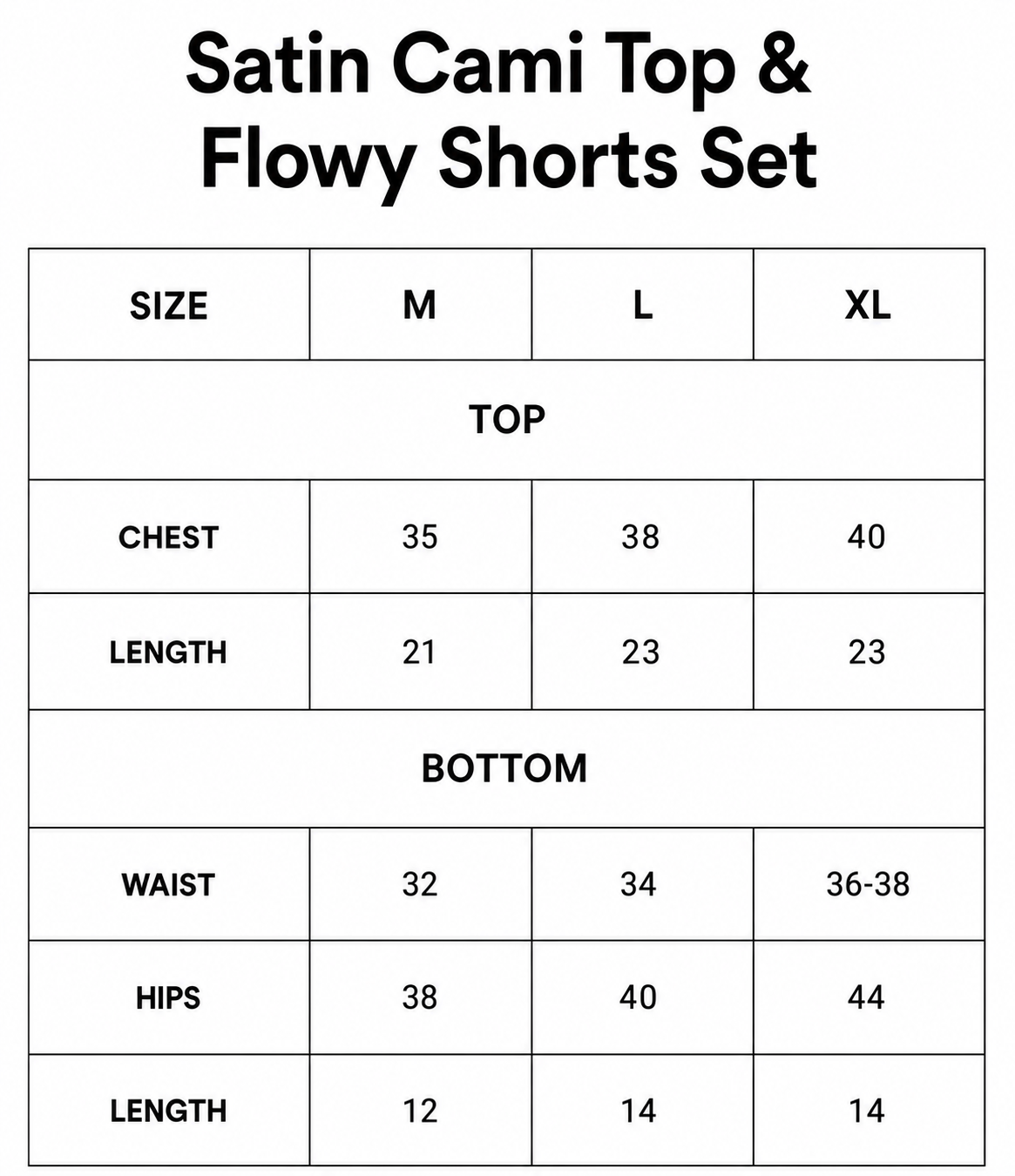 Satin Cami Top & Flowy Shorts Set