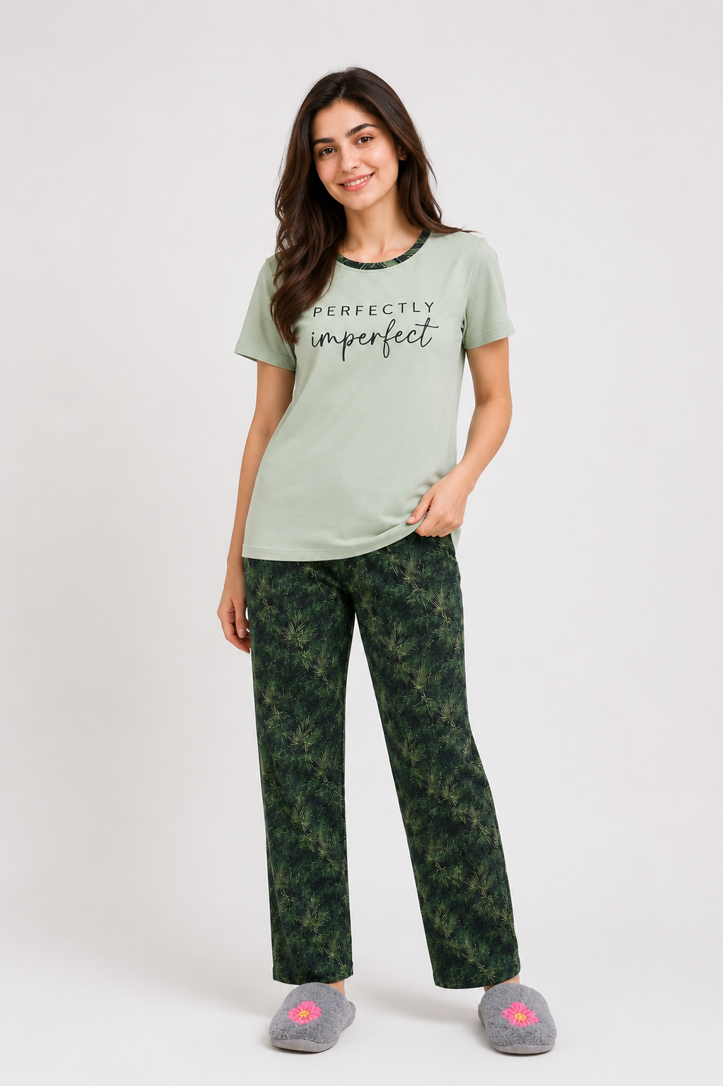 Misty Green-Cotton PJ Set