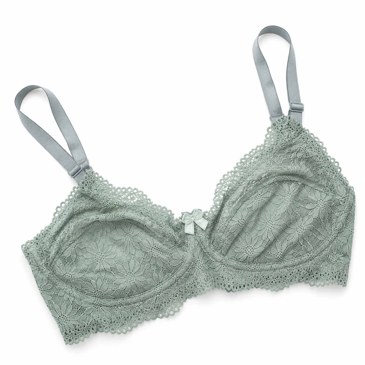 Floral Mesh Lace Non Padded Bra