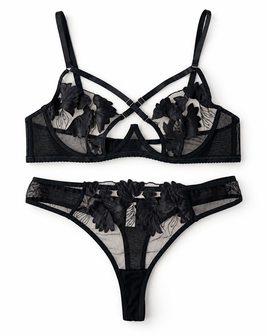 Lace Muse Strappy- Non Padded Bra Set