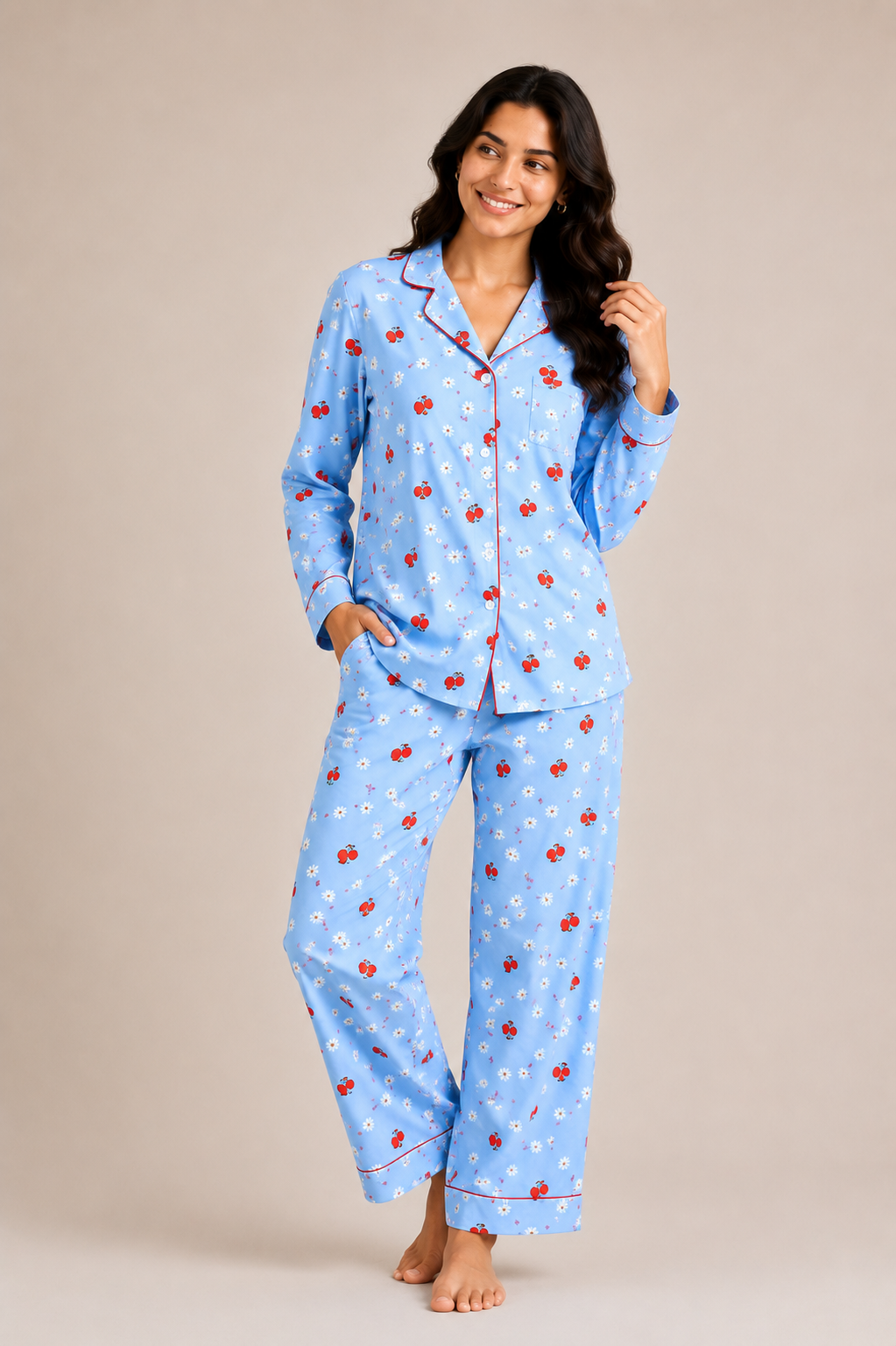 Cherry Blossom – Linen PJ Set
