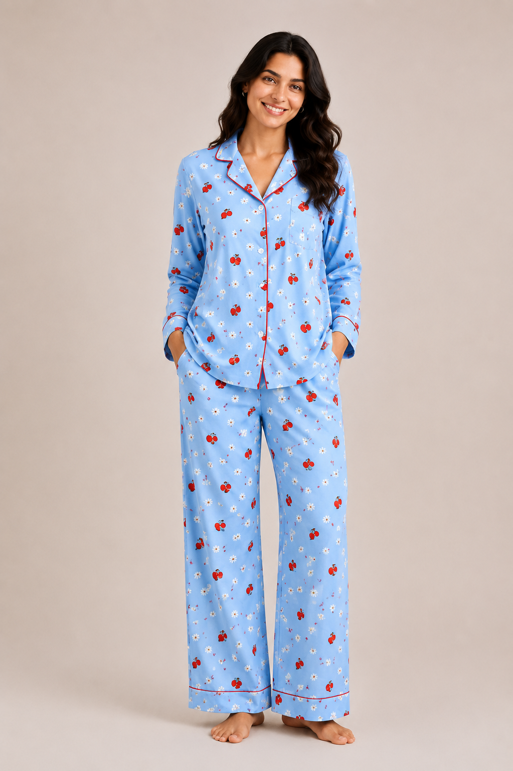 Cherry Blossom – Linen PJ Set