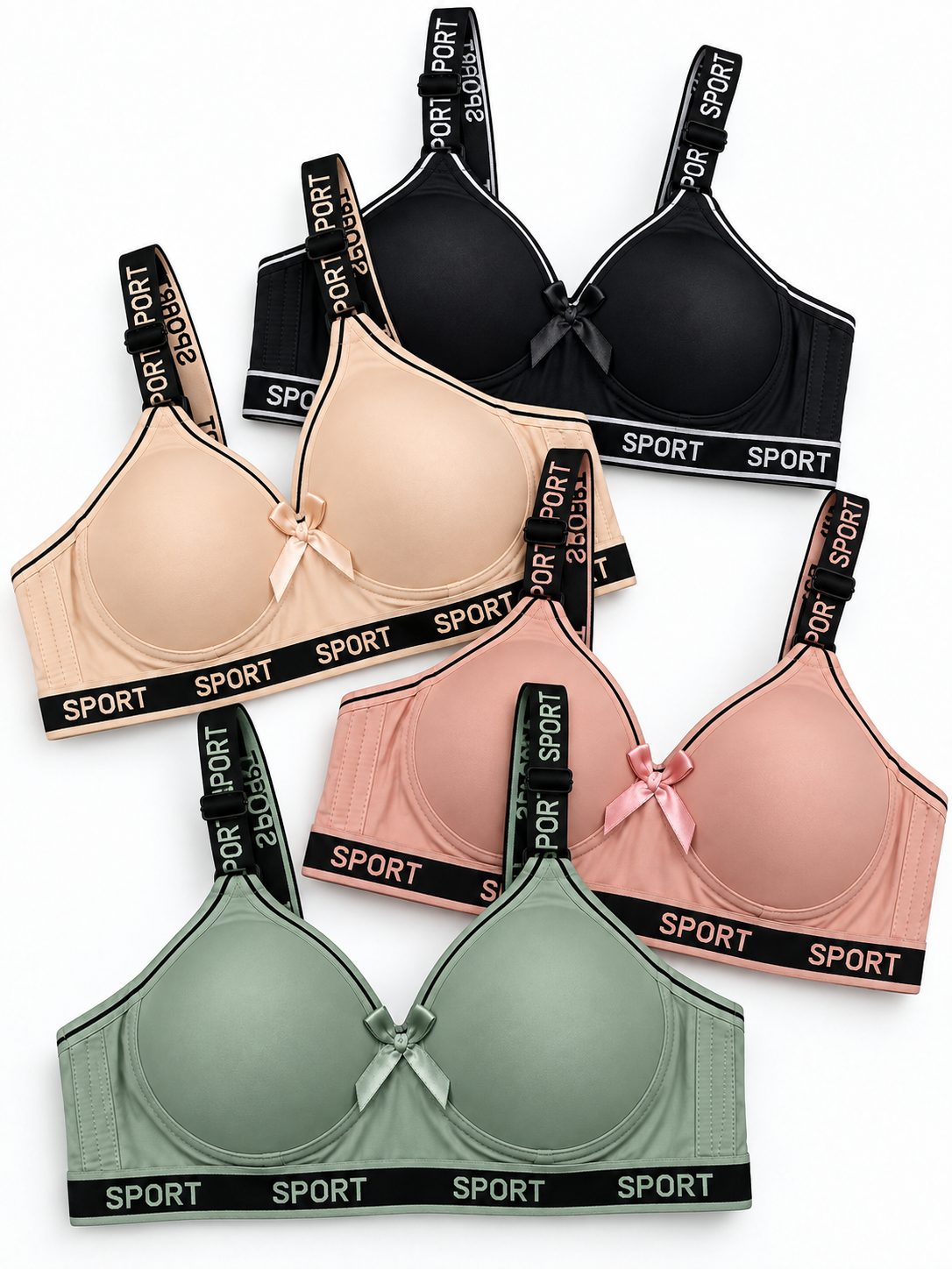 Sporty Comfort Padded Bra – Multi-Color
