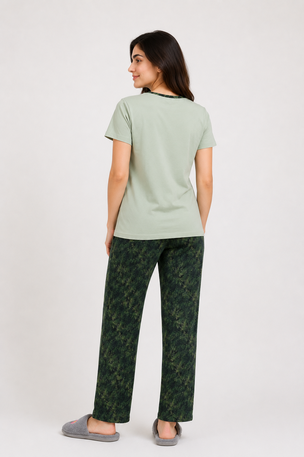 Misty Green-Cotton PJ Set