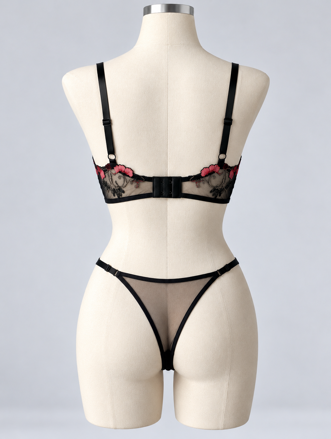 Rose Noir -  Non Padded Bra Set