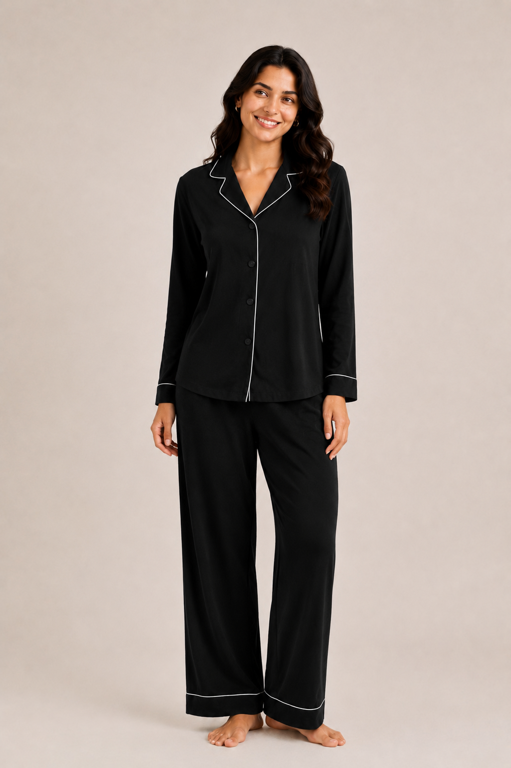 Black Pearl-Linen Pj Set