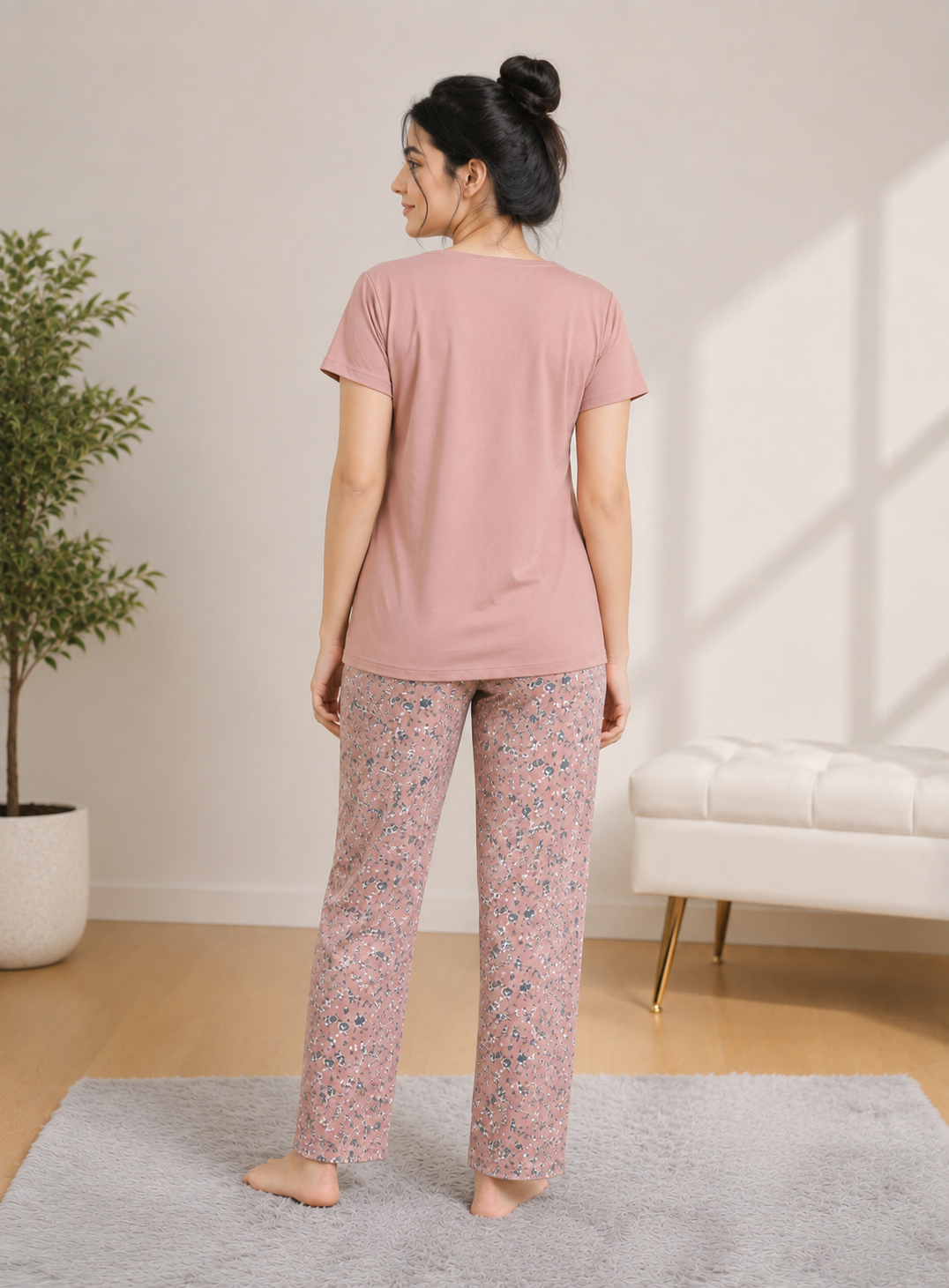 Rosey Charm — Cotton PJs Set