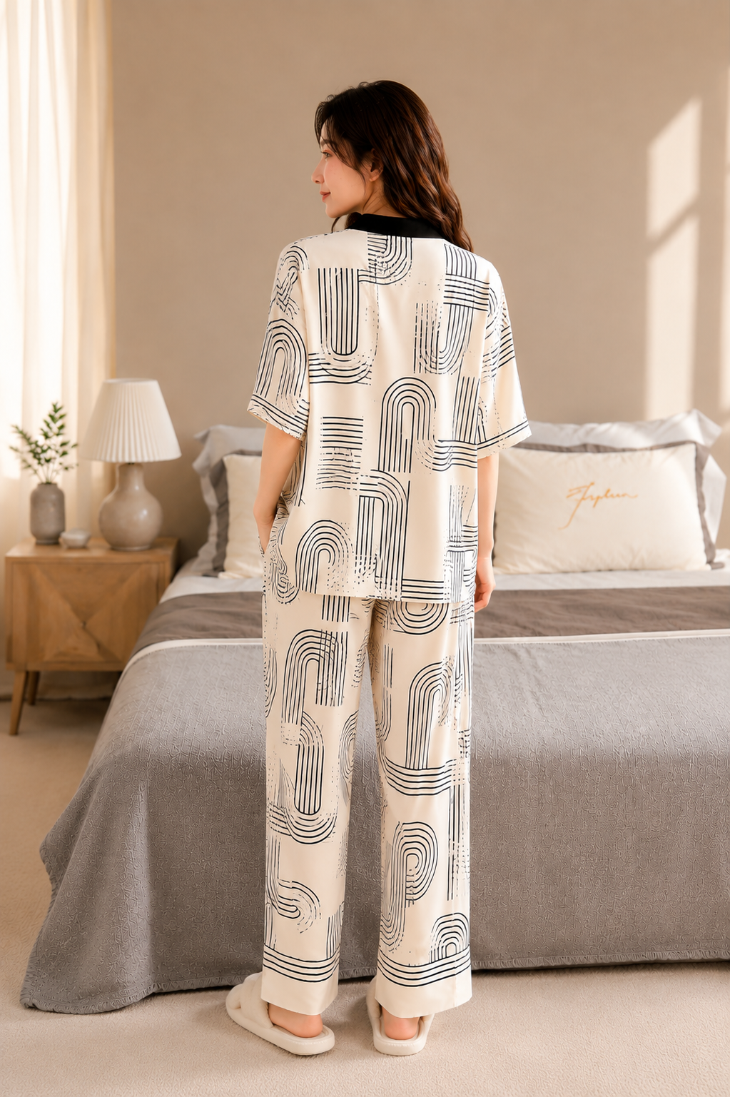 Velora Cotton Button-Down PJ Set