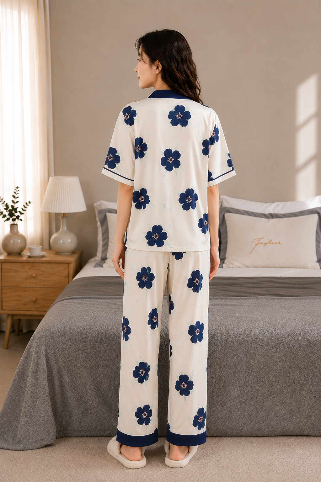 Liora Floral Cotton Button-Down PJ Set