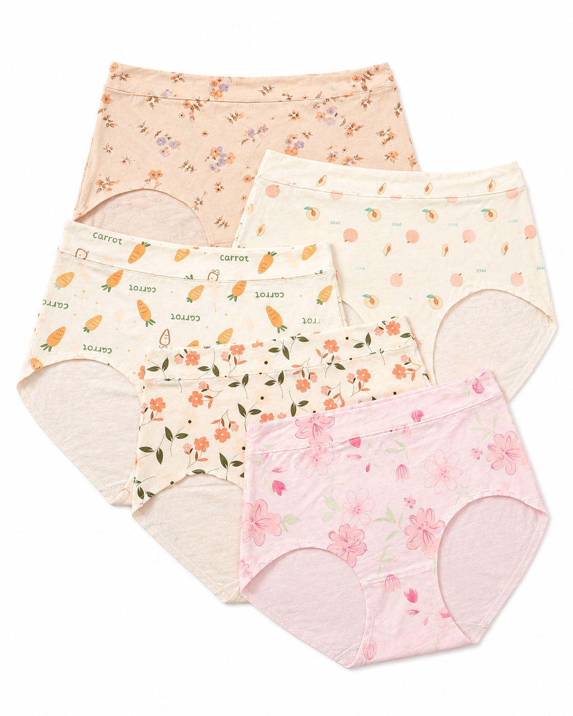 Floral Comfort Seamless Panty Pack (Pack of 3)